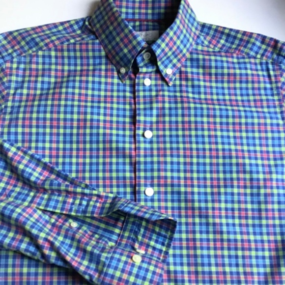 ETON contemporary colourful checkered cotton shirt Sz 15 3/4 made in Europe - Picture 7 of 11